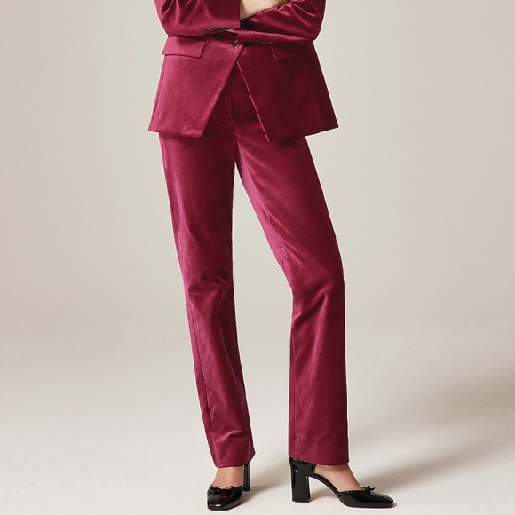 J. Crew Stella pant in velvet Size 18 Red